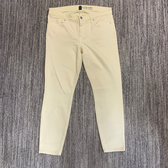 Gap Legging Skimmer‎ Cheville Pants Butter Yellow Womens Size 12R Spring Preppy - Picture 1 of 8